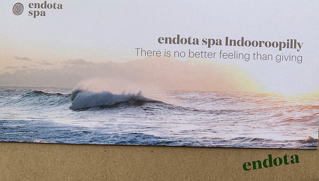 185$ Surrender Spa Package - endota Indooroopilly 1024px